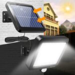 BENMA Solarleuchte mit Bewegungsmelder 56 LEDs – IP65 Aussenwandleuchte 5m Kabel – Bild 3