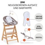 hauck Alpha Move Hochstuhl Newborn Set – 5in1 Mitwachsender Holzhochstuhl ab Geburt bis 90 kg – Bild 5