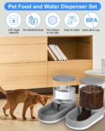 Zounin Automatischer Futterspender 2er Set – Schwerkraft-Spender für Katzen & Hunde – Bild 2