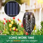 YAZEKY Solar-Gartenfackeln 4er Set mit 12 LEDs – Realistischer Flammeneffekt für Garten & Terrasse – Bild 2