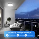 Combuh LED-Deckenleuchte 29,5 cm mit Bewegungsmelder – 18W Kaltweiß IP56 für Innen – Bild 5