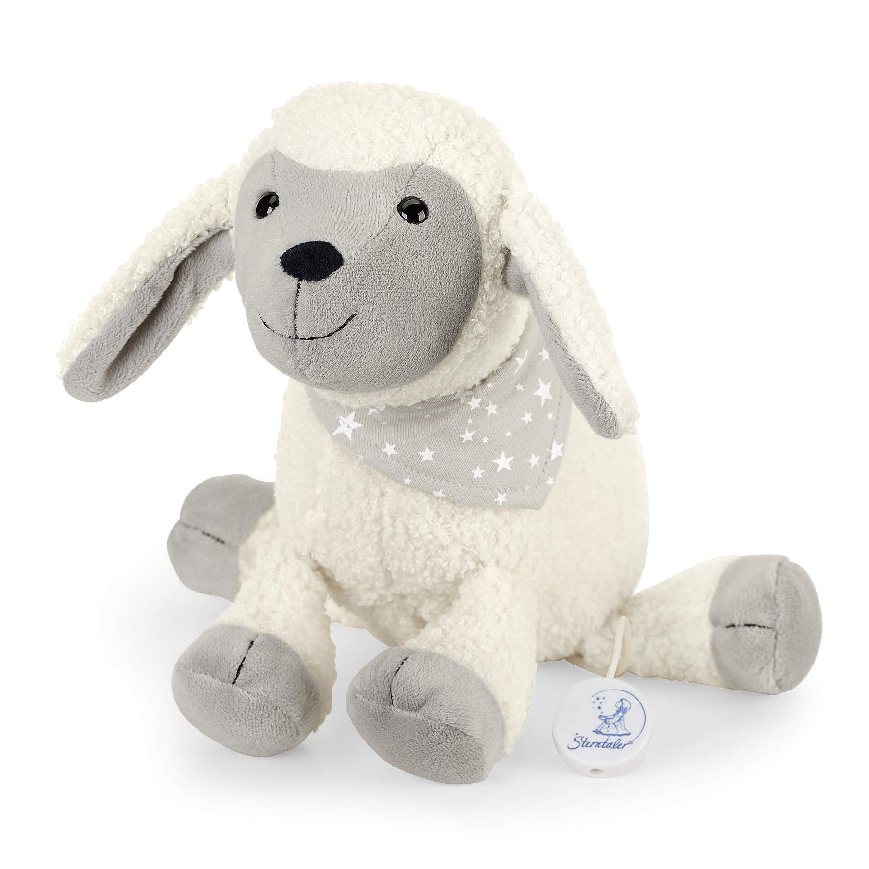 Sterntaler Spieluhr Schaf Stanley Grösse L – Kuscheltier mit Brahms Wiegenlied für Neugeborene