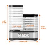 Nictemaw Dörrautomat Edelstahl mit 8 Tabletts – Dehydrator 400W, 35-70°C für Obst & Fleisch – Bild 3