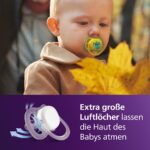 Philips Avent ultra air Day & Night Schnuller 4er-Pack – Kiefergerecht, im Dunkeln leuchtend, ab 18 Monaten – Bild 2