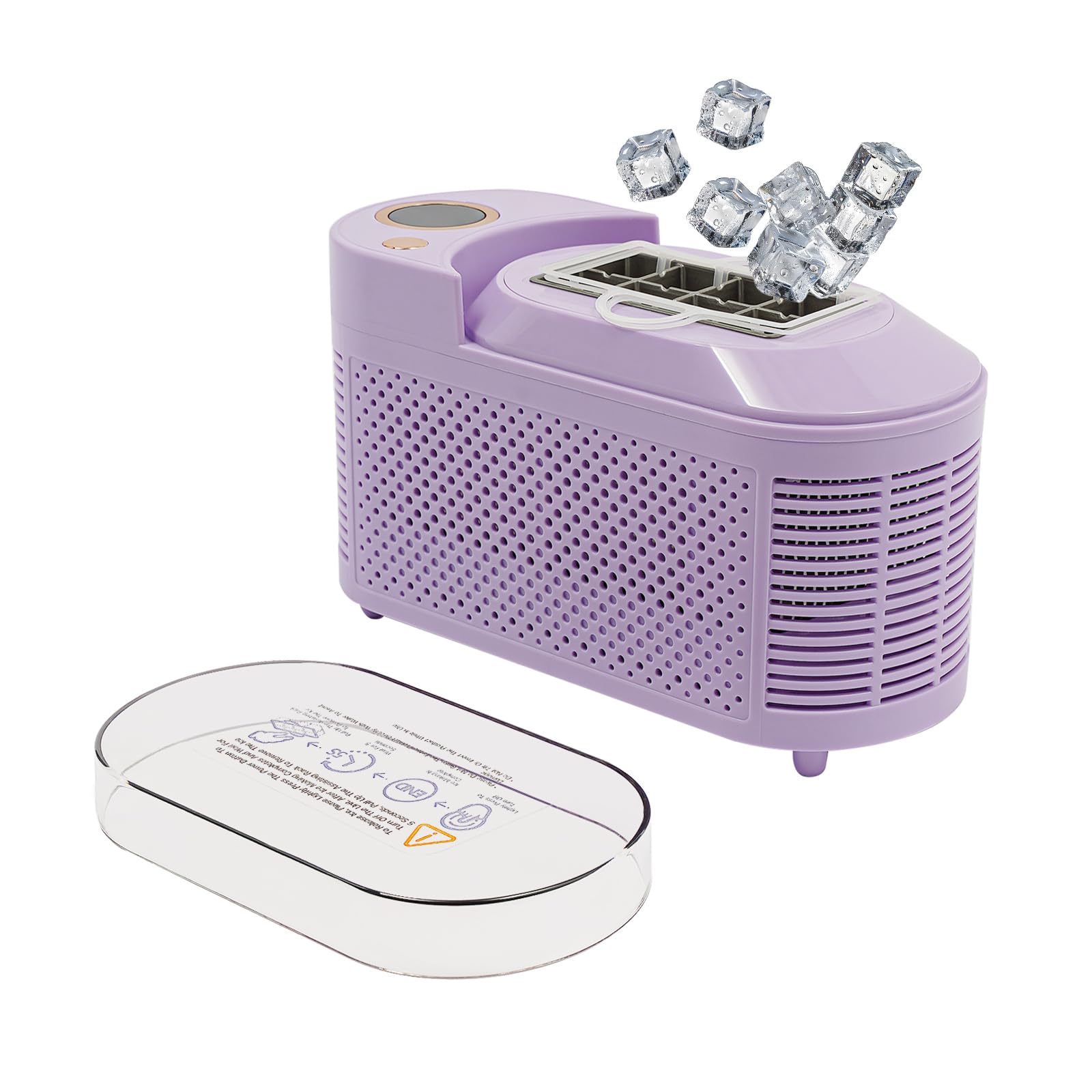 HINOPY Eiswürfelmaschine 120W – 8 Würfel in 10-15 Min. für Zuhause & Unterwegs