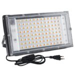 CREATESTAR LED Strahler 100W – 10000 Lumen Flutlicht IP65 Warmweiss für Aussen