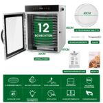 Kwasyo Dörrgerät 12 Etagen mit Doppelventilator & Rotationsplatten – Edelstahl Dörrautomat 1000W – Bild 7