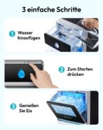 EUHOMY LunaArc™ Eiswürfelmaschine – Premium Crescent-Eis in 12 Minuten – Bild 6