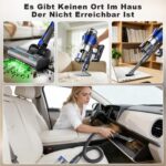 Hearten Akku Staubsauger 70000 Pa mit 600W Motor – 65 Min Laufzeit für Tierhaare & Hartböden – Bild 3