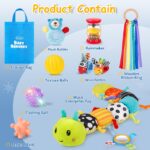 Joyreal 10-teiliges Sensorikspielzeug-Set für Neugeborene – Musikraupe & Tummy Time Toys – Bild 2