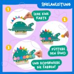 Nene Toys Hungriger Dino – Montessori Holzspielzeug mit Farb-Sortierspiel für Kleinkinder ab 2 Jahren – Bild 4