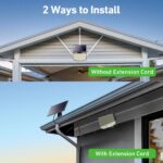 nipify 2er Set Solarlampen mit Bewegungsmelder & Fernbedienung – 310 LED Aussenleuchte IP65 – Bild 6