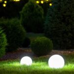 Wiltec Kugelleuchte Ø 20 cm mit Erdspiss – IP44 Gartenbeleuchtung für Aussen – Bild 6