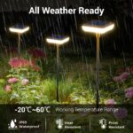 Ainostone Solar-Gartenleuchten 4er Set – 34 Lumen Warmweiss IP65 Wasserdicht für Garten – Bild 5