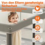 Faltbarer Baby Laufstall 127x127 cm mit Matte – Sicherer Playpen für drinnen & draußen – Bild 8