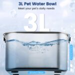 PETTOM Wassernapf 3L aus 304 Edelstahl – Auslaufsicherer Hundenapf mit Spritzschutz – Bild 7