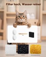 VOUAAOOD Katzenbrunnen Filter Set – 12er Pack (6 Aktivkohle + 6 Schaumstoff) für H6 – Bild 2