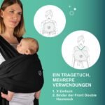 KOALA BABYCARE Cuddle Band 2.0 – Elastisches Babytragetuch bis 15 kg für Neugeborene – Bild 4