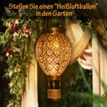 JOYCREATOR Solarlaterne 2er Set – IP65 Heissluftballon Design für Garten & Balkon – Bild 8