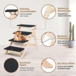 Vigevee Hundetreppe 2-in-1 Hunderampe – 4-stufig, klappbar, bis 80 kg Tragfähigkeit – Bild 4