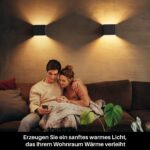 HANDSONIC LED Wandleuchte 7W Aluminium – Up & Down Licht Warmweiss 3000K für Innen – Bild 5
