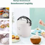 Tiiyee Mini Reiskocher 1L mit 12V Autoadapter – Tragbarer Elektro-Dampfgarer mit Warmhaltefunktion – Bild 5