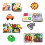Poudya Quiet Book ab 1 Jahr – Montessori Lernspielzeug mit Feinmotorik & Farben – Bild 4