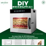 Kwasyo Dörrautomat 8 Etagen Edelstahl – Temperaturregler 30-90°C mit 24h Timer – Bild 3