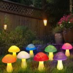 Homeleo 8er Set Pilz Solarleuchten mit Cracked Style – Farbwechsel Gartendeko für aussen – Bild 5