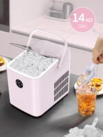 FOHERE Eiswürfelmaschine 14 kg – Kompakt mit Griff, 2 Grössen & Selbstreinigung – Bild 3