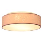 Zedelmaier Deckenlampe Ø38cm Rosa – Stofflampenschirm mit Sternenhimmel für jeden Raum