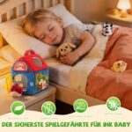 SAIMAND Bauernhof Montessori Spielzeug 6-12 Monate – Sensorisches Motorikspielzeug mit 7 Plüschtieren – Bild 6