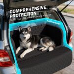 pecute Kofferraumschutz Hund L – Gesteppte Hundedecke mit Antikollisionsschutz für SUV – Bild 5