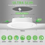 ALUSSO LED Einbaustrahler 6er Set 10W 230V Dimmbar – 3 Farbtemperaturen für Bad & Küche – Bild 2