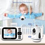 HelloBaby Babyphone mit Kamera ohne WLAN – 3,2" Display, 320° Schwenk, Nachtsicht, 305m Reichweite – Bild 5