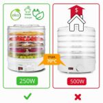 Green Blue GB190 Dörrautomat 250 W – Temperaturregler 35–70 °C für Obst, Gemüse & Fleisch – Bild 9