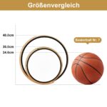 JZEKVN LED Deckenleuchte 30cm Schwarz mit Holz – 24W Deckenlampe 4000K für Wohnräume – Bild 3