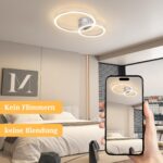 Homefire LED Deckenlampe 40cm Silber – 3000K Warmweiß, 23W für Wohnzimmer & Küche – Bild 7