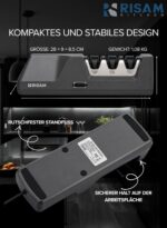 RISAM Elektrischer Messerschärfer mit 3-Stufen-Schleifsystem – Profi-Qualität für alle Messerarten – Bild 4