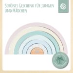 Bieco Holz Regenbogen Pastell – Montessori Stapelspiel für Motorik & Kreativität – Bild 6