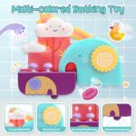 CUTE STONE Baby Badespielzeug-Set – Interaktive Wasserrutsche & Fischernetz für Kleinkinder – Bild 3
