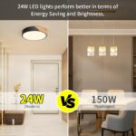 Kambo LED Deckenleuchte 24W ∅30cm – Warmweisses Eichenholz Design für alle Räume – Bild 7