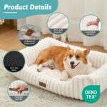COZY KISS Orthopädisches Hundebett für kleine Hunde & Katzen – Waschbar Beige – Bild 4