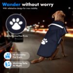 BiPawTi Hunderegenmantel Grösse L – Wasserdicht mit reflektierender Kapuze für grosse Hunde – Bild 4