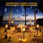 4er Set Solarlampen mit 96 LED & Flammeneffekt – Automatische Gartenbeleuchtung IP65 wasserdicht – Bild 4