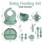 o'doe 11-teiliges Baby-Fütterungsset mit Saugnapfschale – Entwöhnungsbesteck für Kleinkinder – Bild 2