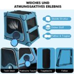 Snagle Paw Faltbare Hundebox für Auto – Rückbank Transportbox mit Metallrahmen für Mittel-/Grosshunde – Bild 4