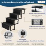 PRIORPET Hundetreppe Auto Klappbar 53–81 cm – Gelenkschonende Einstiegshilfe bis 65 kg – Bild 5