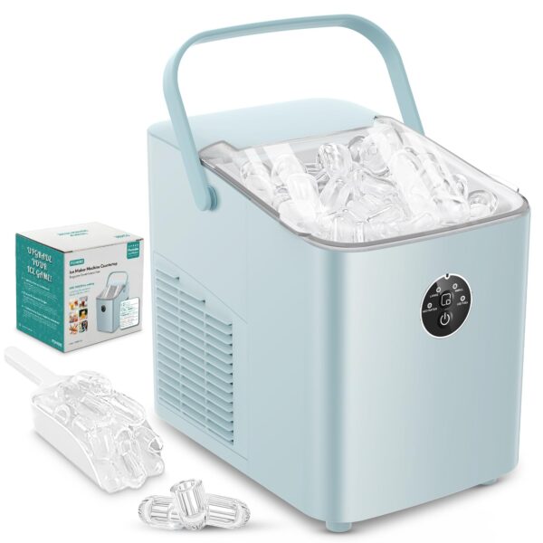 FOHERE Eiswürfelmaschine 14 kg – Kompakter Ice Maker mit 2 Grössen & Selbstreinigung