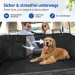 Sosayet Hundedecke Auto 137x147 cm – 4-in-1 Autoschondecke mit Sichtfenster & Sicherheitsgurt – Bild 5